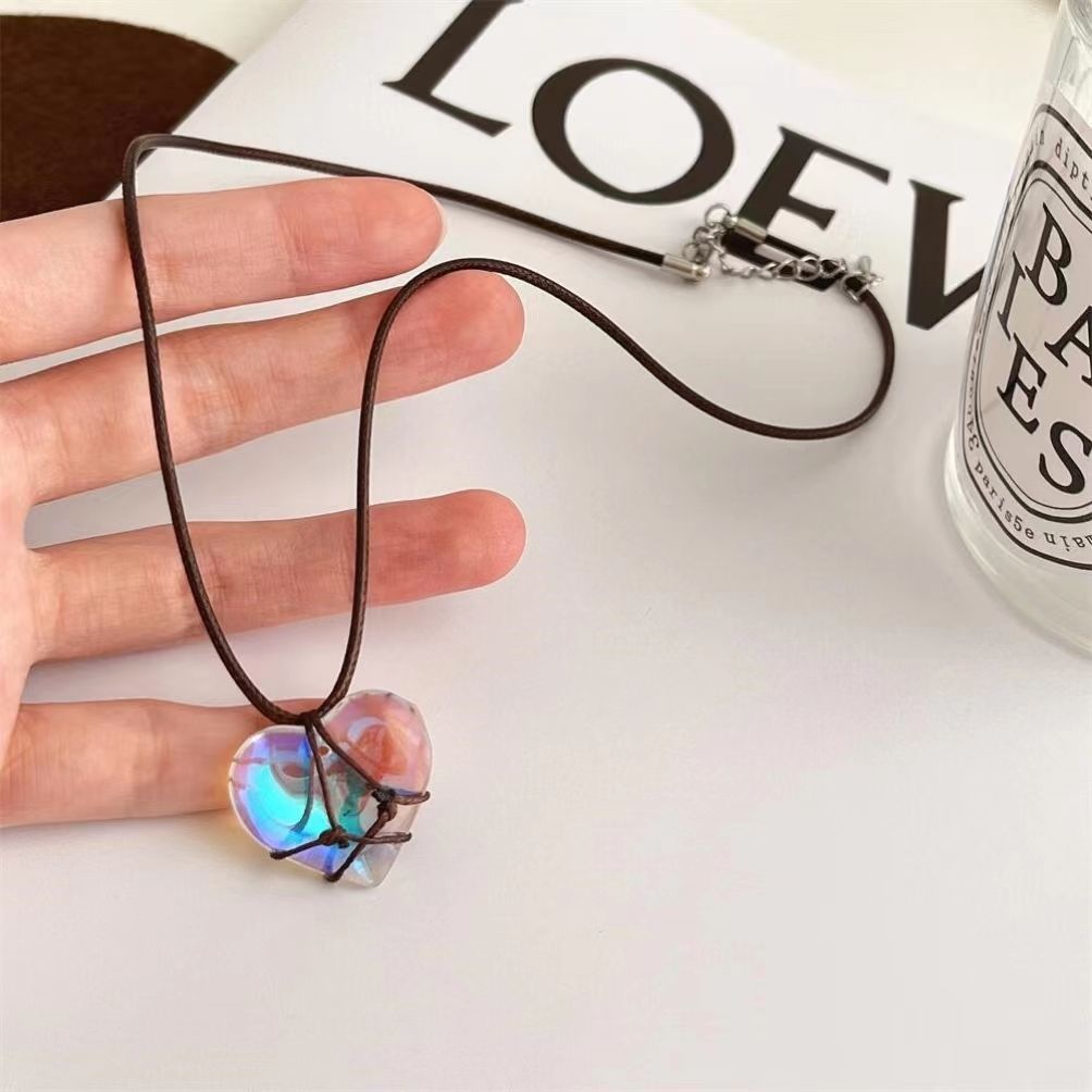 Diamond Castle heart shaped aurora borealis crystal