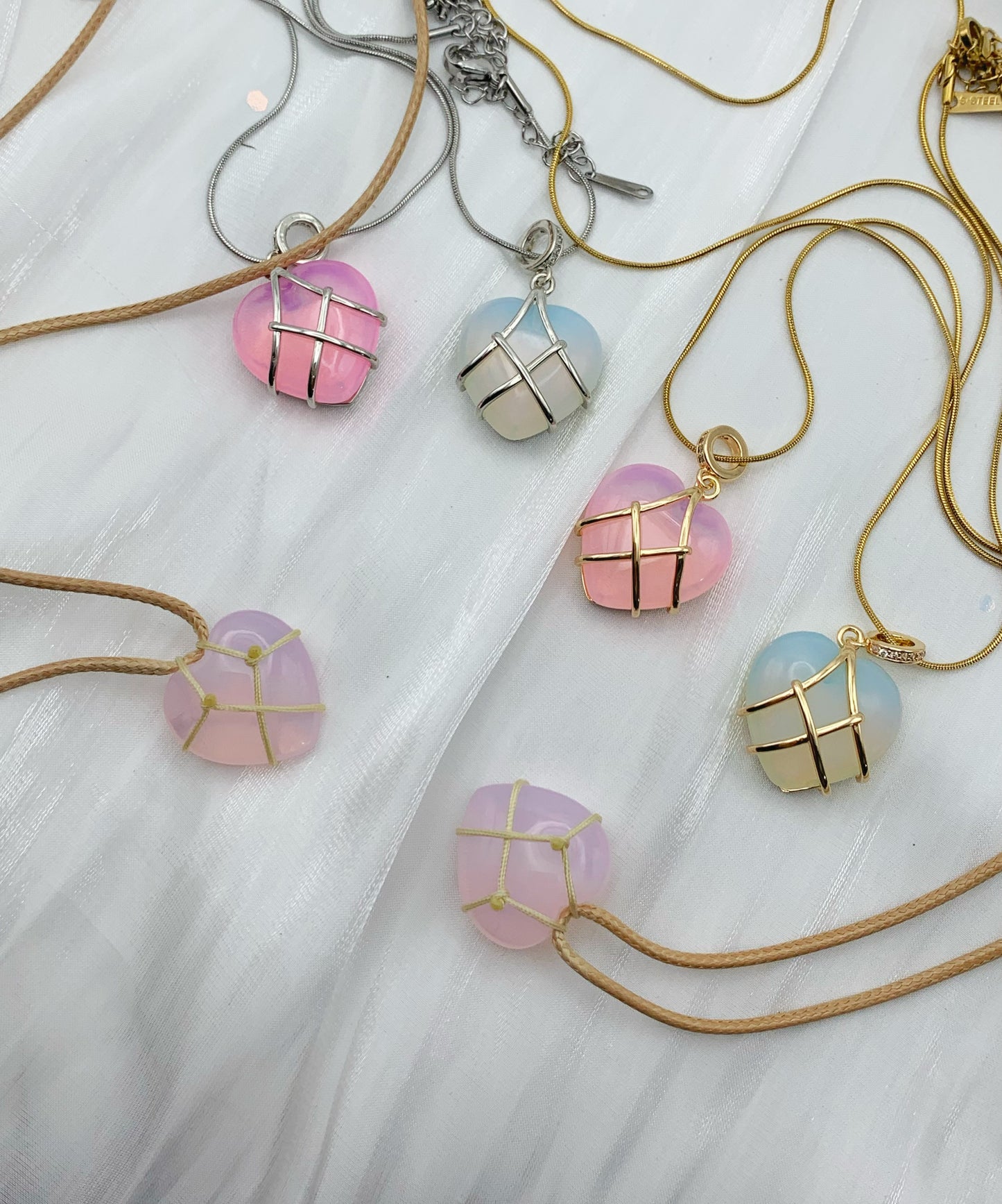 Diamond Castle rope heart necklace