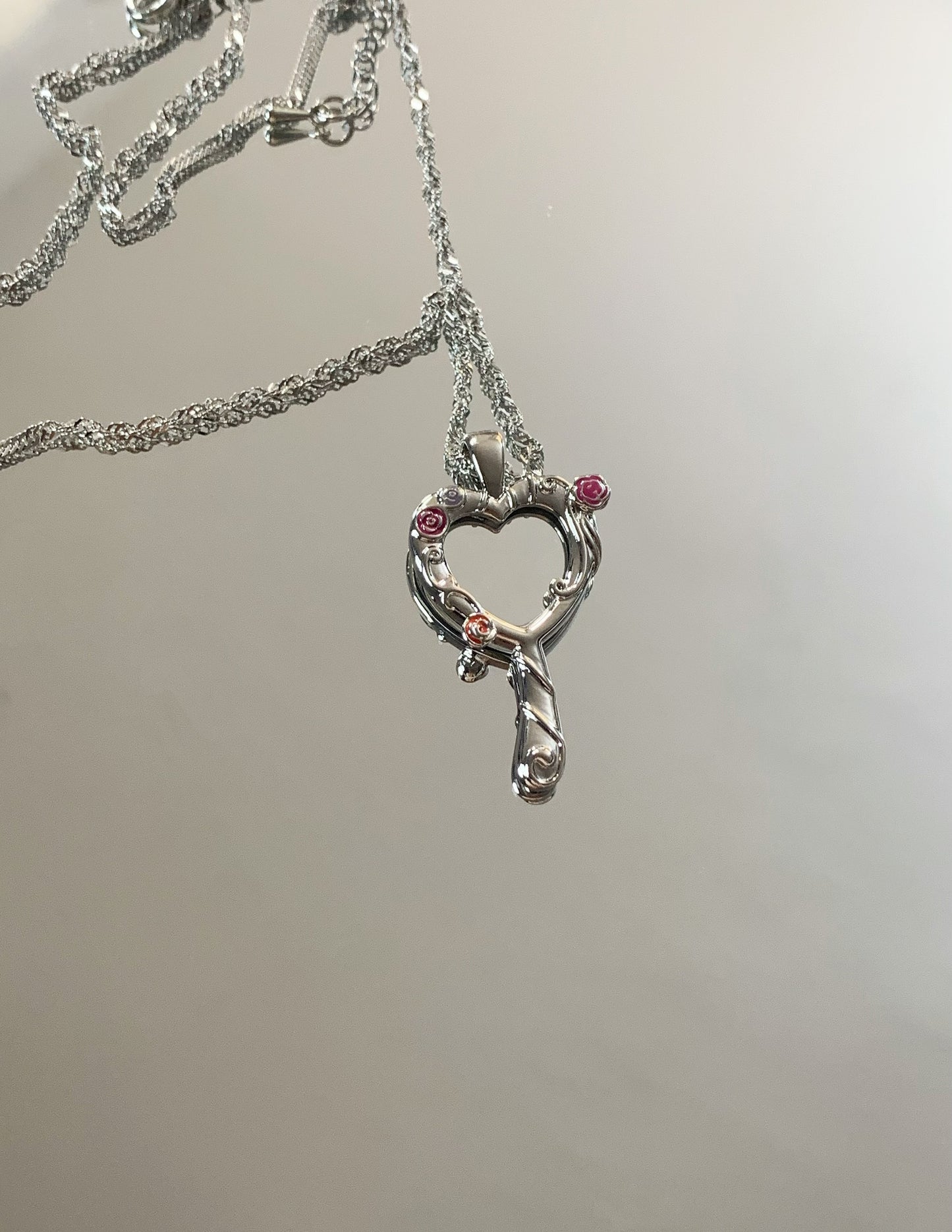 Diamond Castle mirror necklace