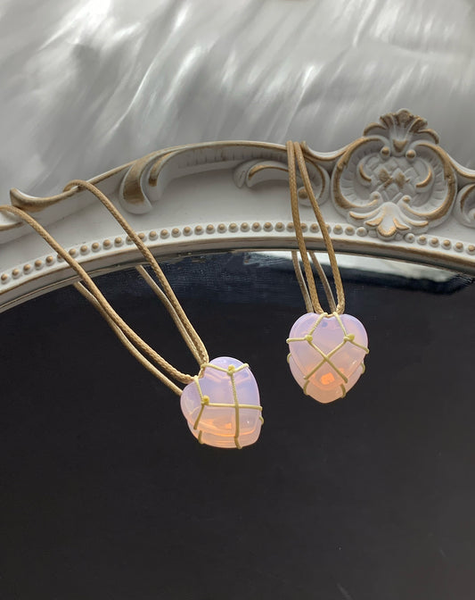 Diamond Castle rope heart necklace