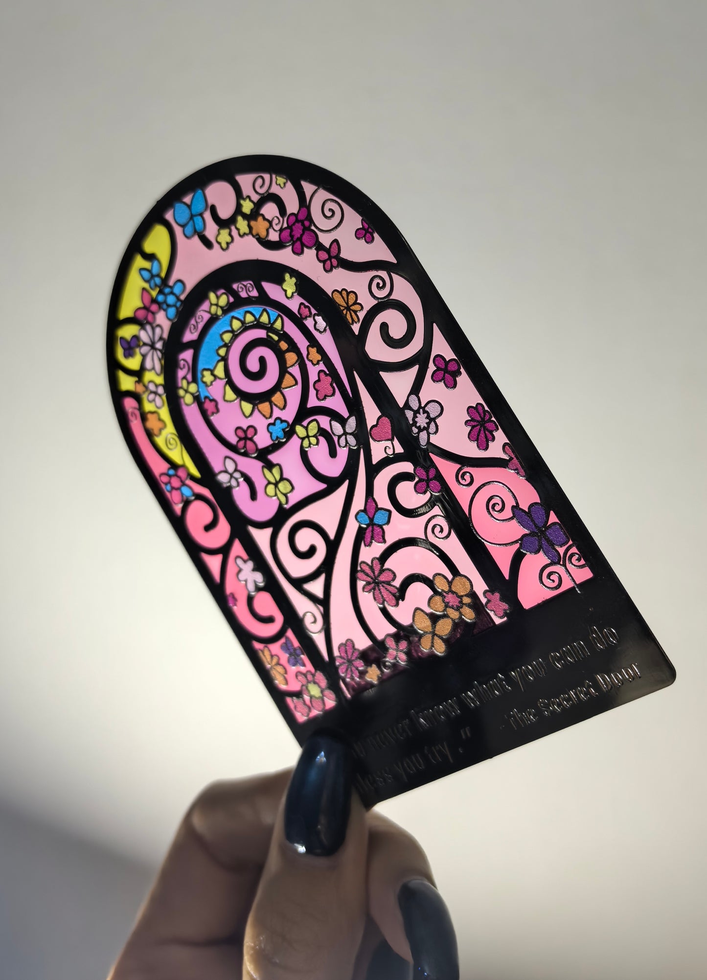 The secret door metal bookmark
