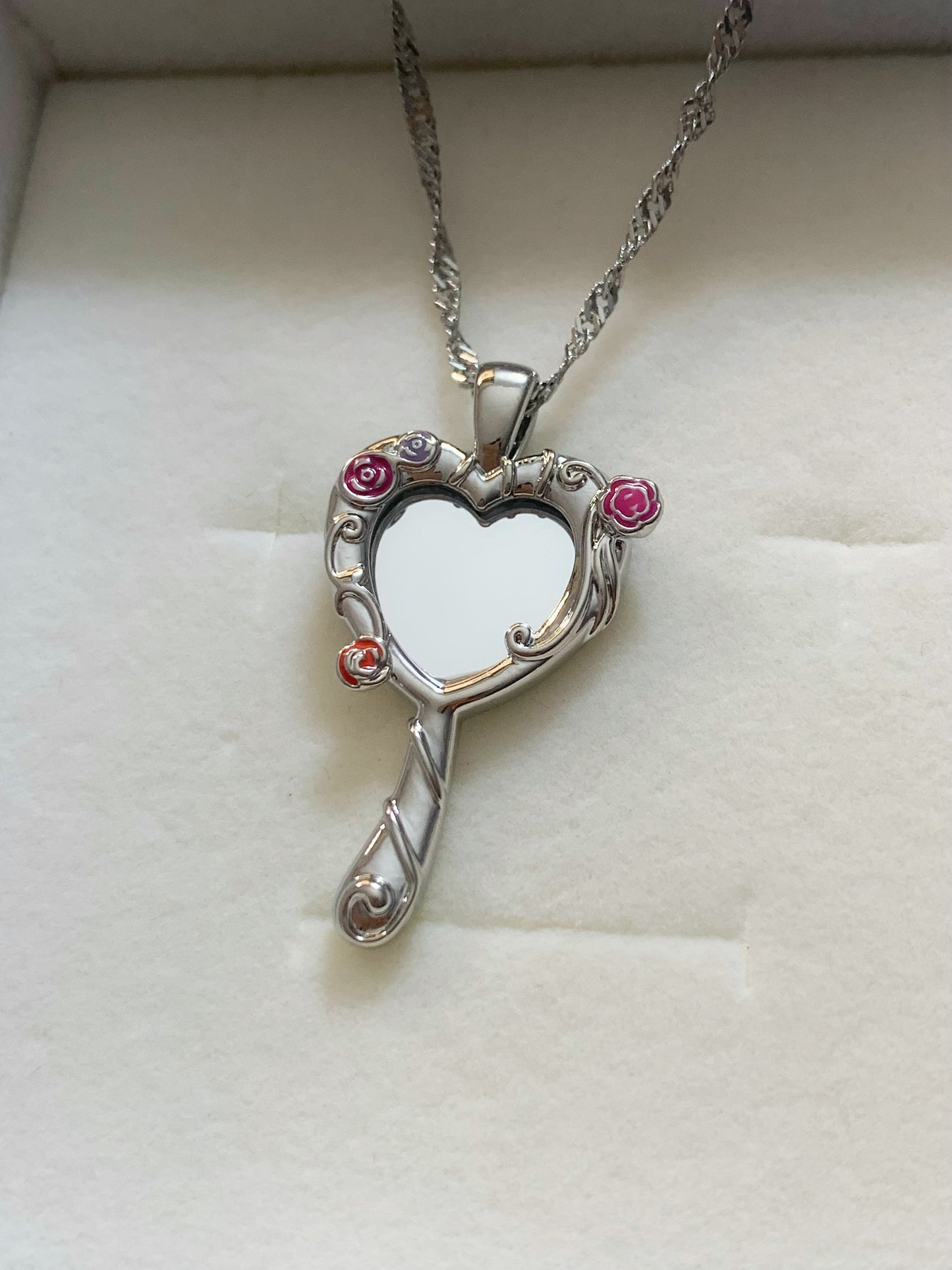 Diamond Castle mirror necklace