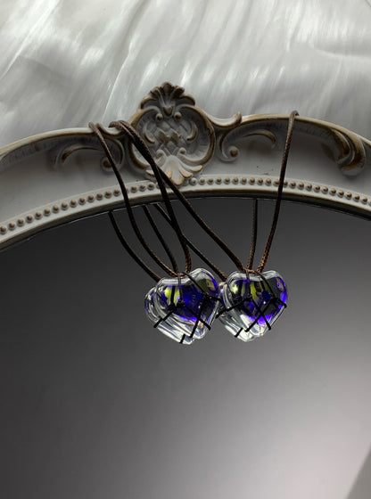 Diamond Castle heart shaped aurora borealis crystal