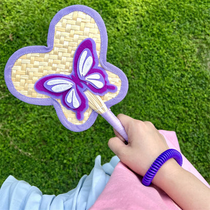 Hand-woven fan in summer