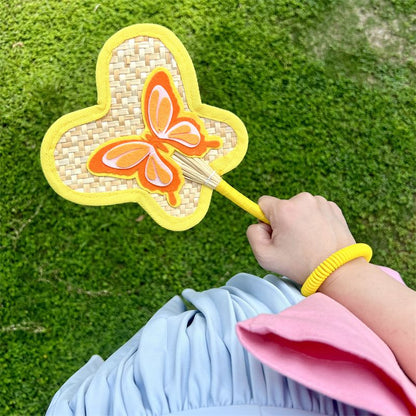 Hand-woven fan in summer