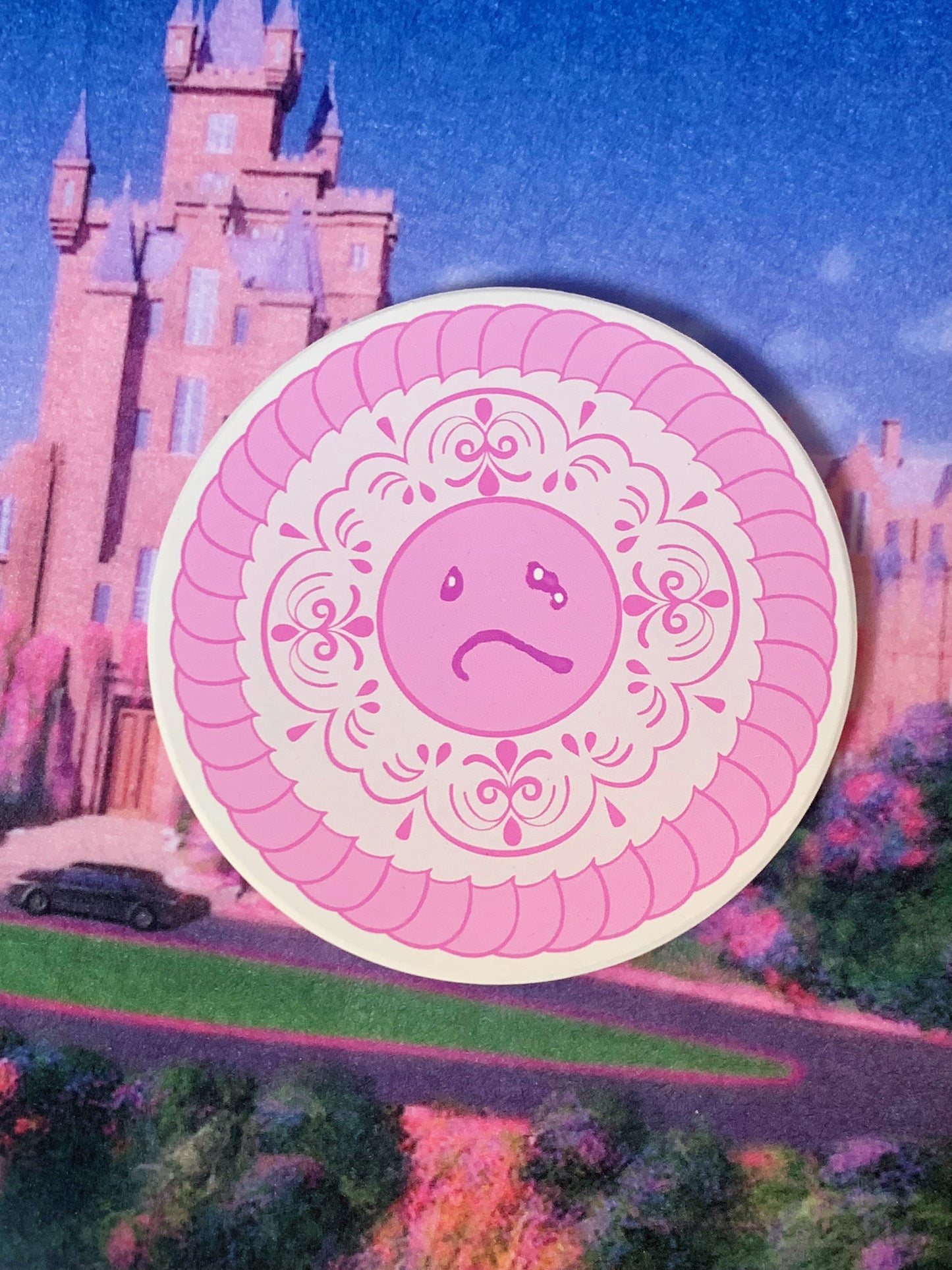 Princess Charm School floor cake ceramic coasters