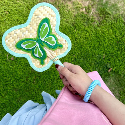 Hand-woven fan in summer