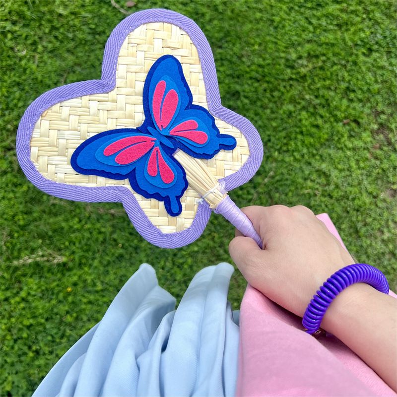 Hand-woven fan in summer