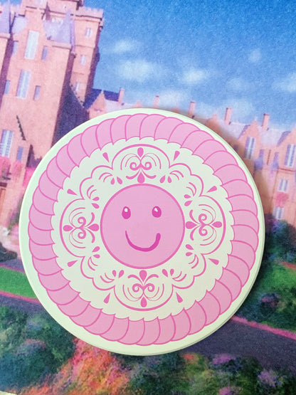 Princess Charm School floor cake ceramic coasters