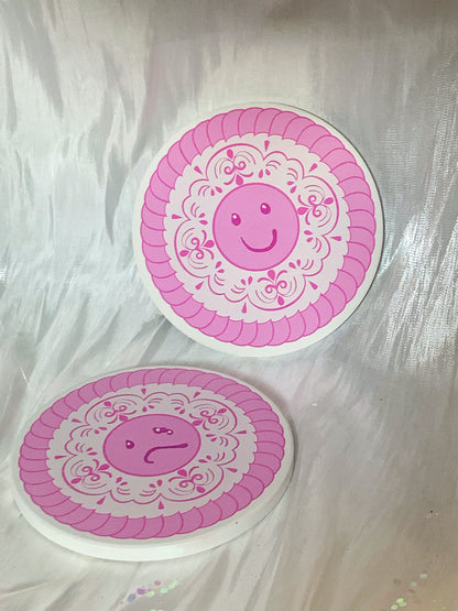 Princess Charm School floor cake ceramic coasters