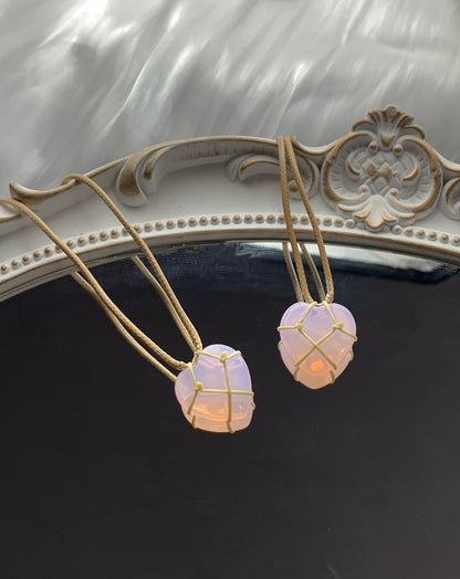 Diamond Castle rope heart necklace