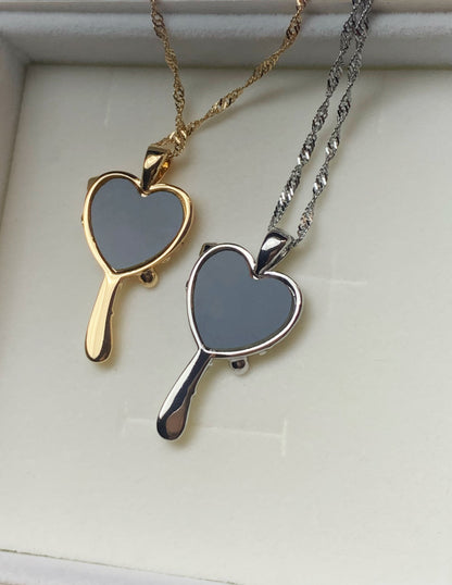 Diamond Castle mirror necklace