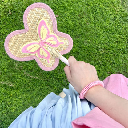 Hand-woven fan in summer