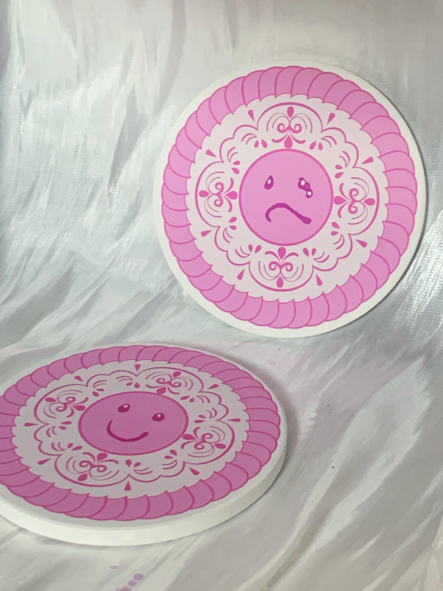 Princess Charm School floor cake ceramic coasters