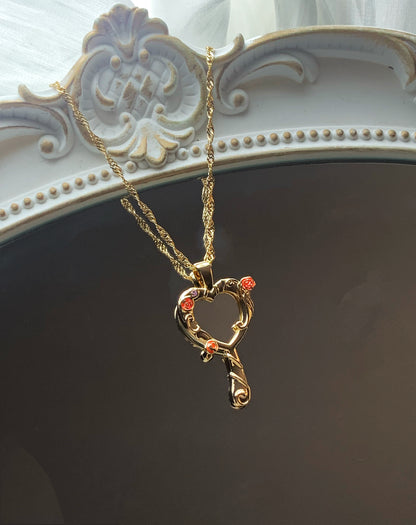 Diamond Castle mirror necklace